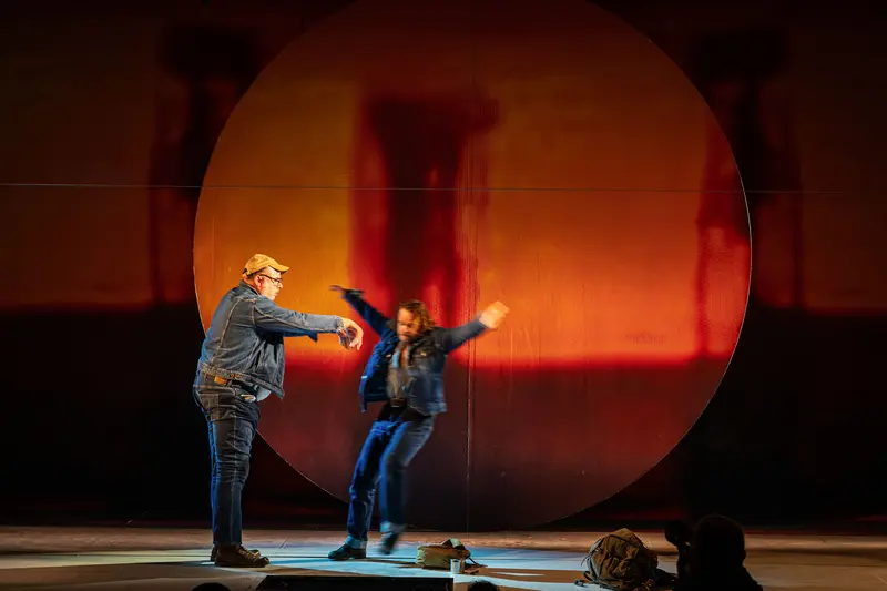Dramatic Stage Scene from "Of Mice and Men" at Kammerspielen Theater