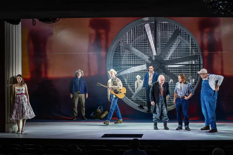 Theatrical Scene from "Of Mice and Men" at Kammerspielen Theater
