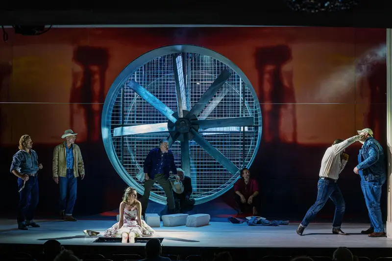 Stage Scene from "Of Mice and Men" at Kammerspielen Theater Performance