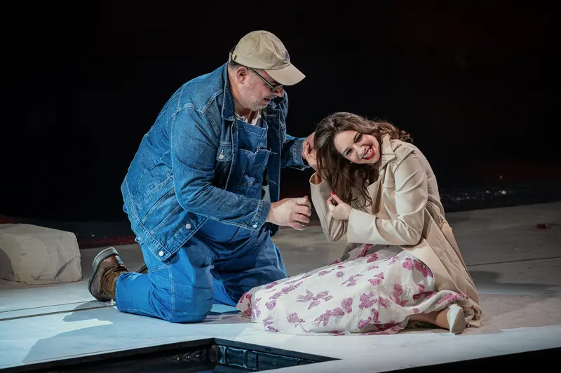 Theatrical Scene from "Of Mice and Men" at Kammerspielen Theater