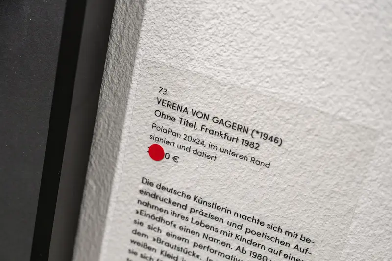 Verena von Gagern Artist Information Placard at Museum Exhibition