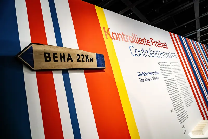 Beha 22km Sign at Controlled Freedom Exhibition in Vienna Museum