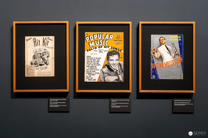 Vintage Music Magazine Covers Displayed at Exhibition