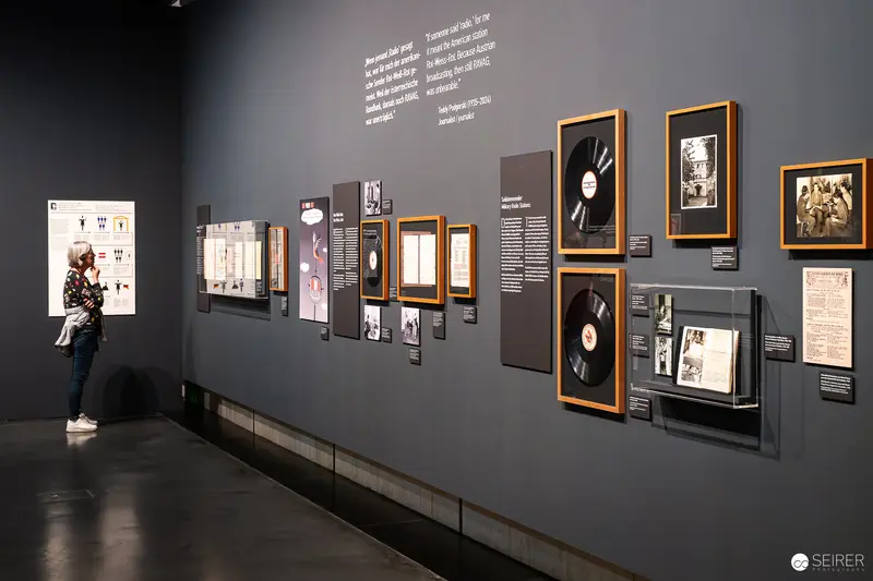Exhibition View of "Controlled Freedom" at Wien Museum, Allied Forces History Display