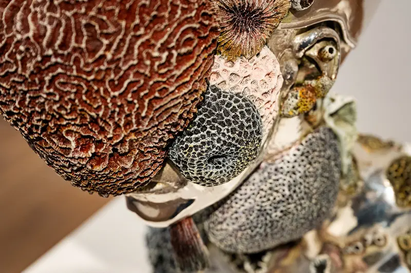 Intricate Macro Texture Study of Organic Sculptural Surface Patterns
