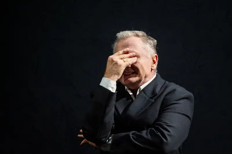 Emotional Actor at Theater in der Josefstadt Theatrical Rehearsal