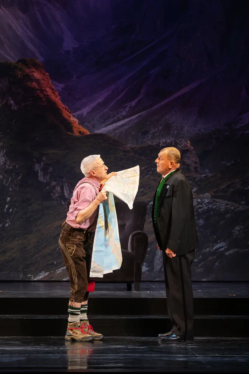 Actors Performing During "Das Weite Land" Theater Rehearsal in Vienna