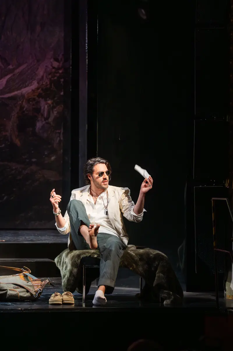 Actor Performing in "Das Weite Land" at Theater in der Josefstadt Rehearsal