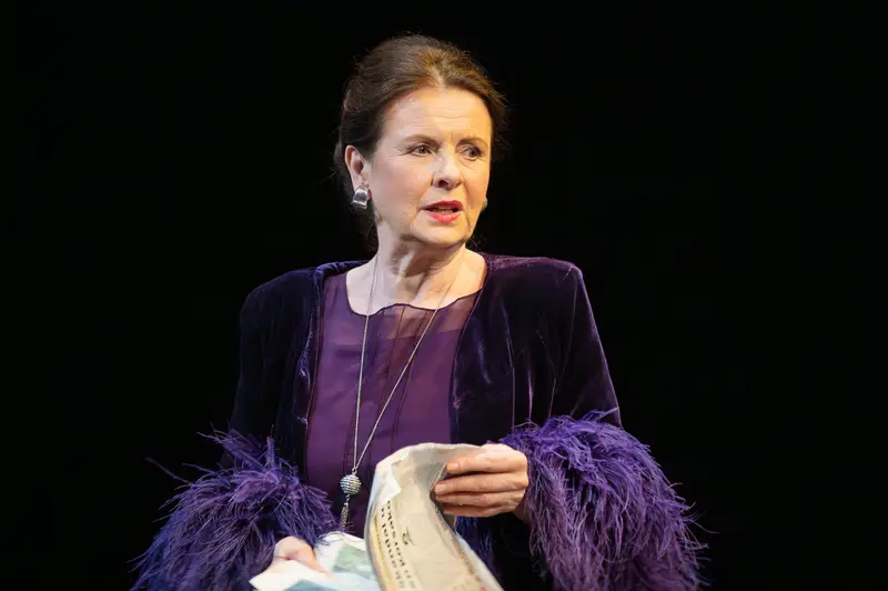 Actress in Purple Velvet Performing at Theater in der Josefstadt, Vienna