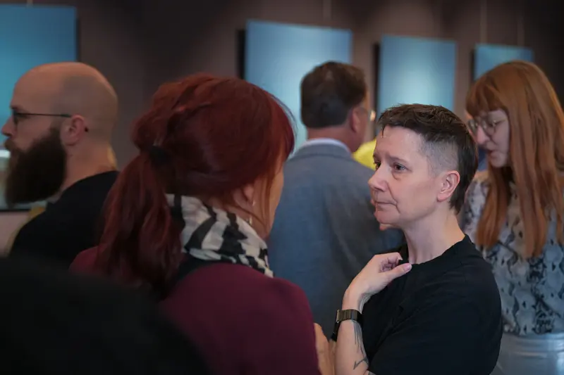 Gallery Conversation at "Poem of Darkness" Vernissage with K. Feichtinger and Colleagues