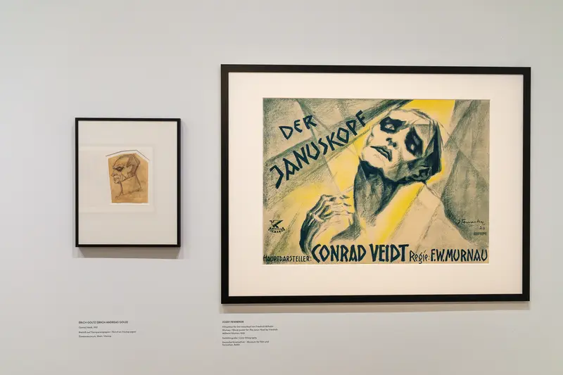 German Expressionist Film Poster for Der Januskopf Featuring Conrad Veidt