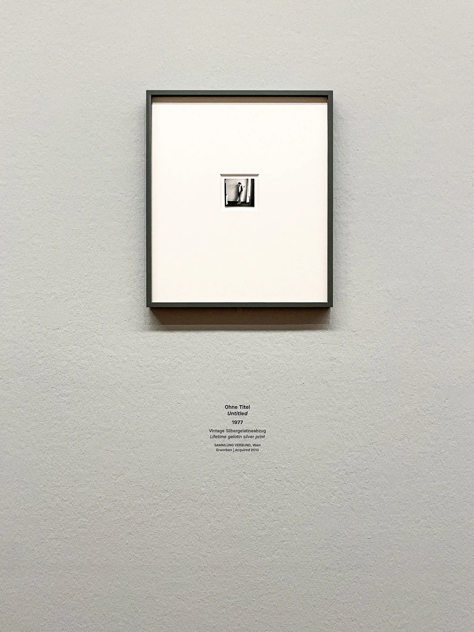 Framed Woodman Photograph at Albertina Museum Exhibition