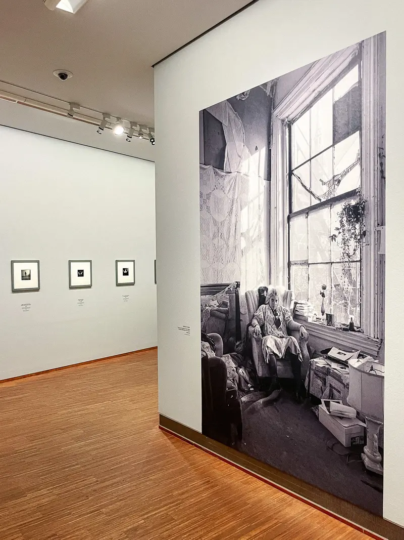 Francesca Woodman Exhibition View at Albertina, Large Black and White Photograph Installation
