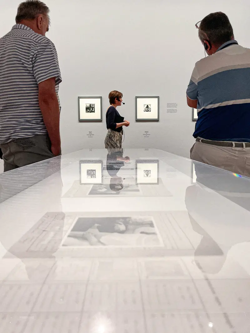 Visitors Viewing Francesca Woodman Exhibition at Albertina Museum