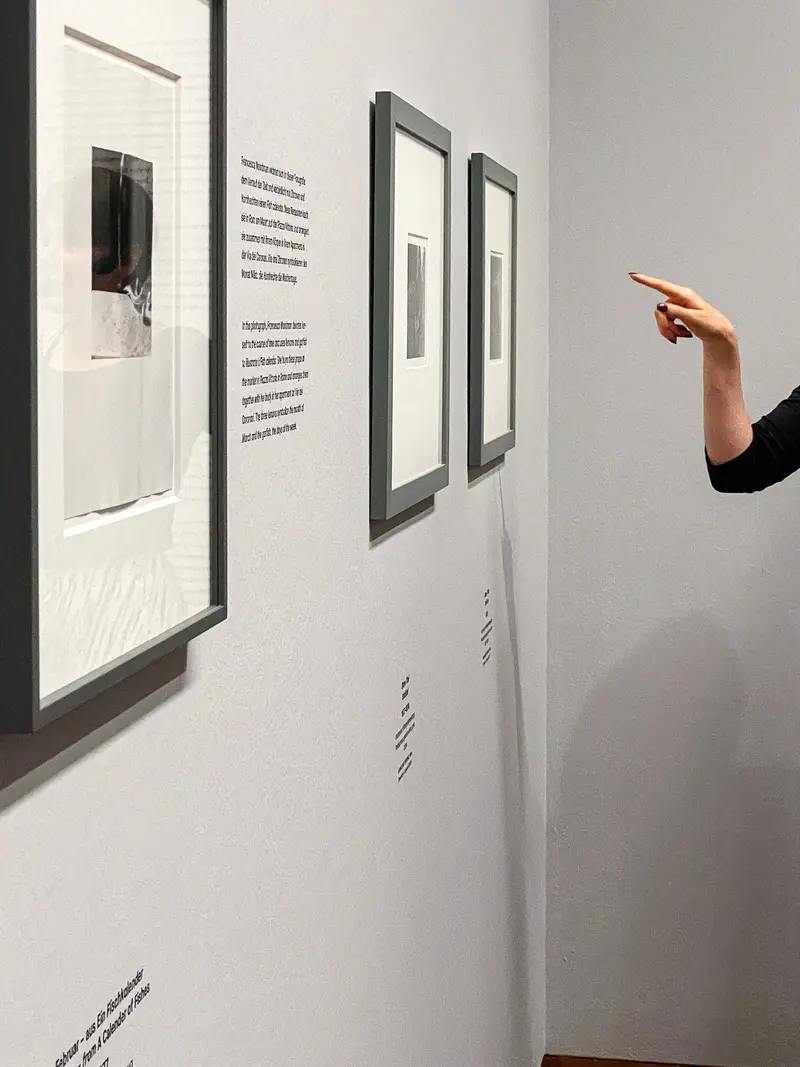 Pointing Hand at Francesca Woodman Exhibition, Albertina Museum, Vienna