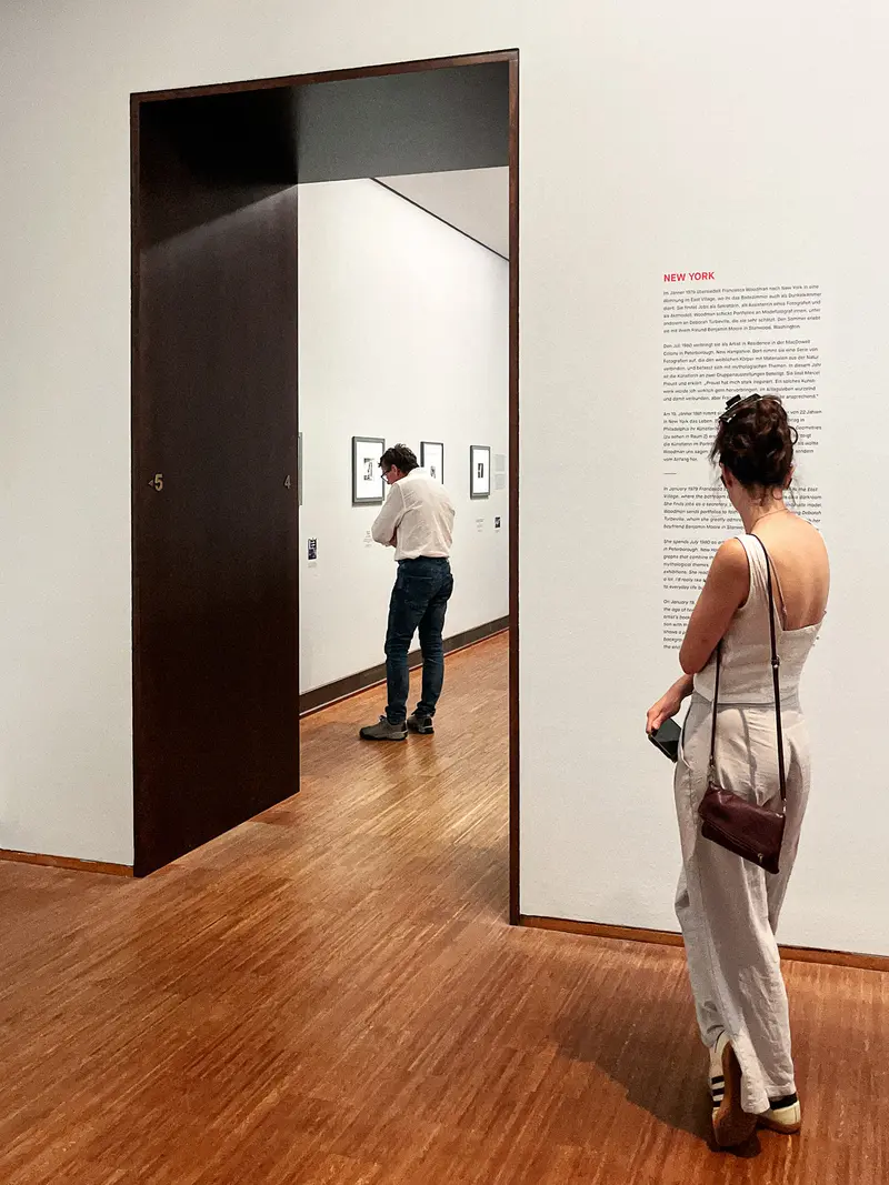 Gallery Visitors at Francesca Woodman Exhibition, Albertina Museum, Vienna
