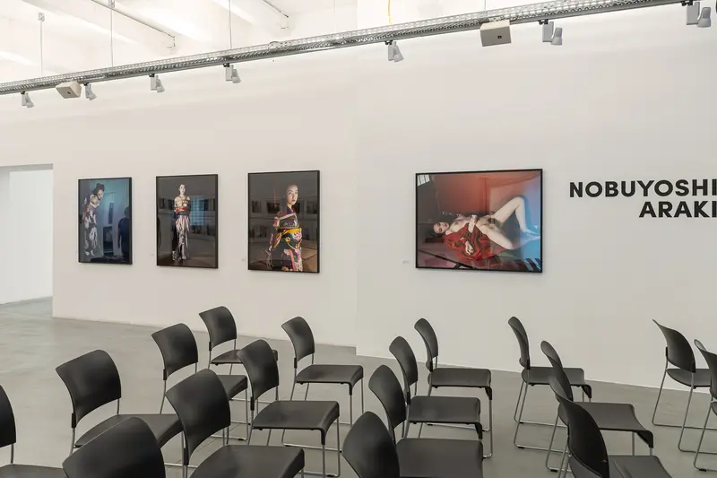 Nobuyoshi Araki Exhibition View at Ostlicht Gallery with Provocative Photographic Portraits