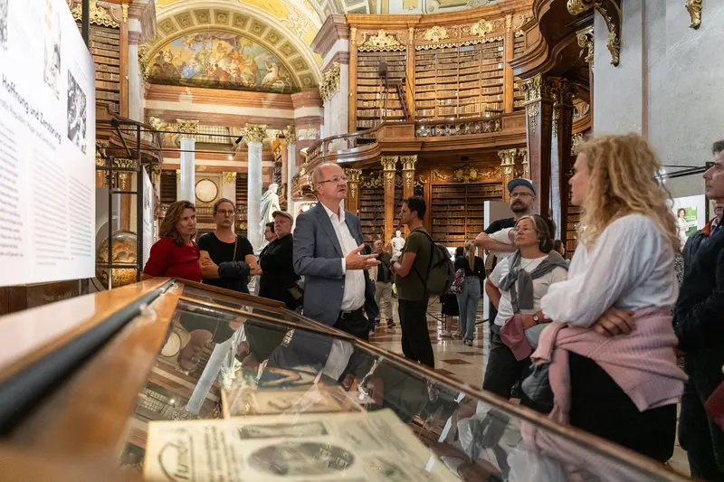 Dr. Hans Petschar Leads Tour of Austrian National Library Special Exhibition