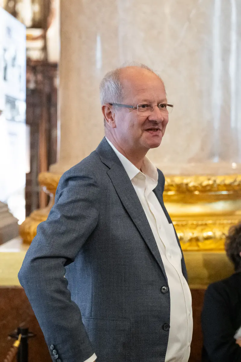 Dr. Hans Petschar at Austrian National Library Exhibition on Century of Austrian History