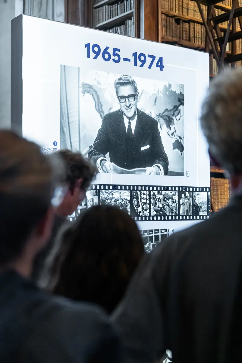 Dr. Hans Petschar at Century in Pictures Exhibition, Austrian National Library