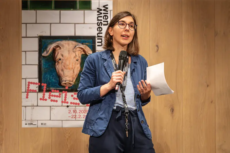 Speaker at "Fleisch" Exhibition Opening at Wien Museum, 2025