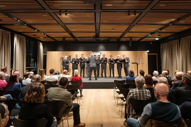 Male Vocal Ensemble Performance at Cultural Event in Vienna