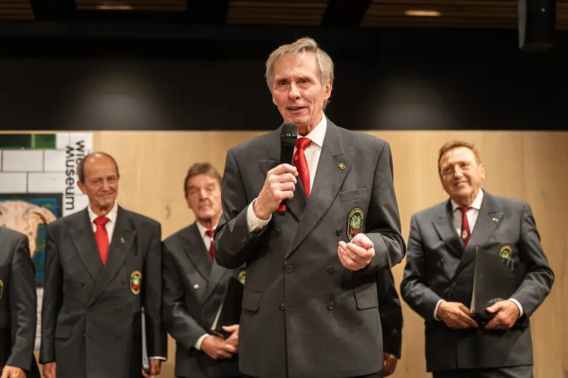 Senior Officials at Wien Museum Event Speaking About Exhibition "Fleisch"