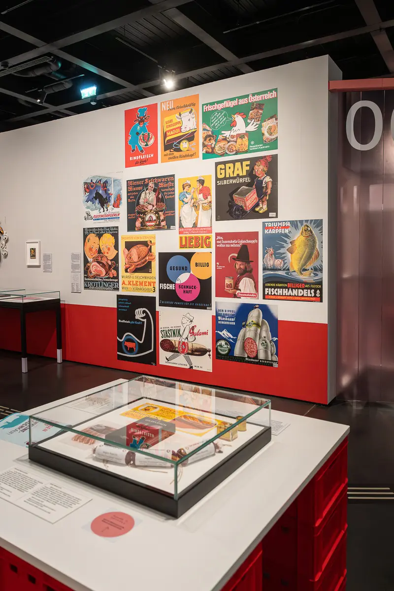 Vintage Graphic Design Posters Displayed in Museum Exhibition