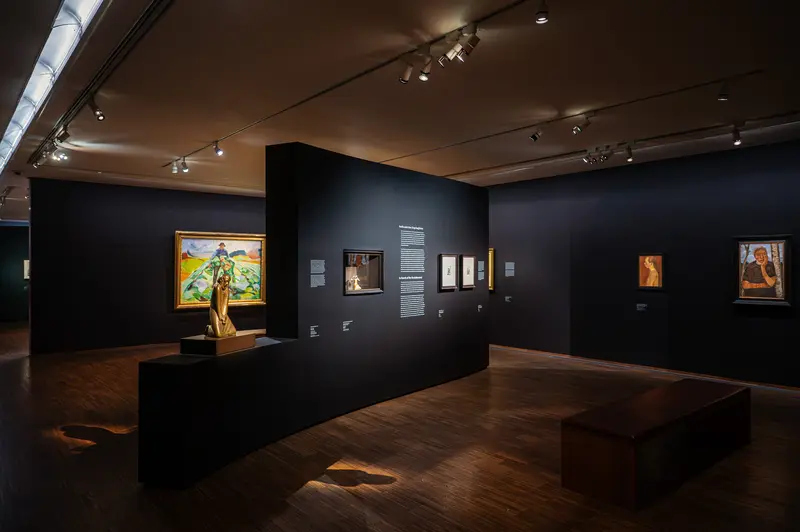 Gothic Modern Exhibition View at Albertina Museum with Diverse Artworks
