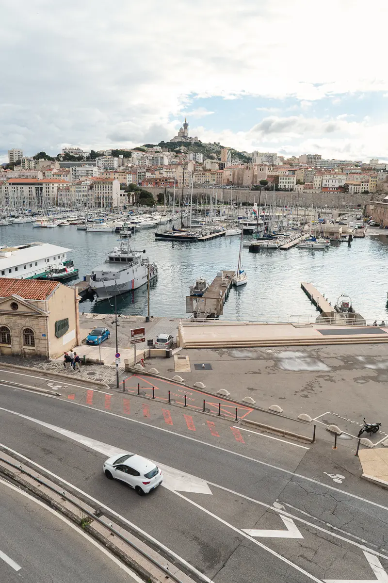 Marseille's Old Port: Sailboats, Urban Landscape, and Coastal Architecture