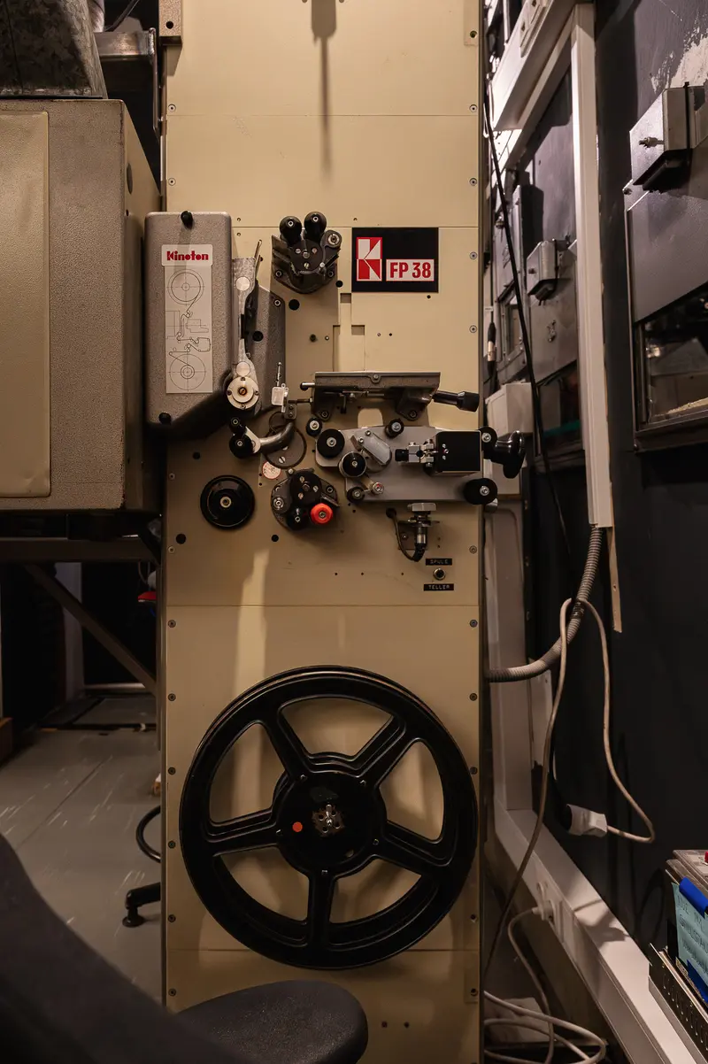 Vintage Film Projector at Stadtkino Cinema Technical Setup
