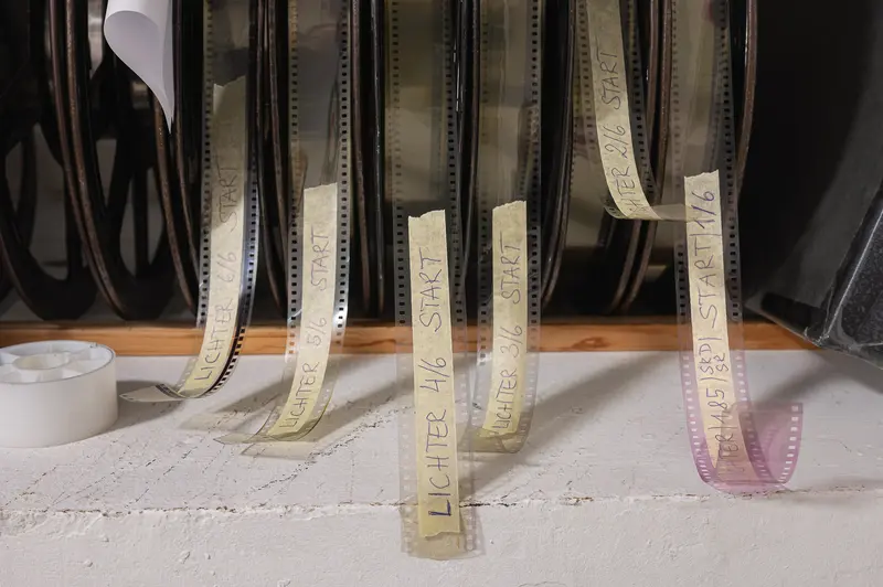 Vintage Film Negatives Labeled and Organized in Photography Archive