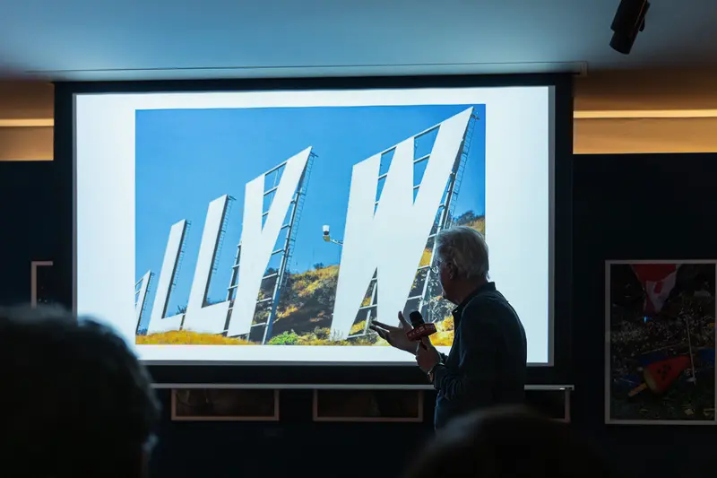Alfred Seiland Presenting Solar Panel Design at Leica Gallery Vienna