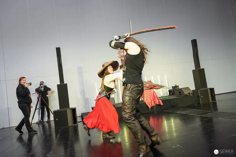 Theatrical Sword Combat Performance at Vienna ComicCon 2025