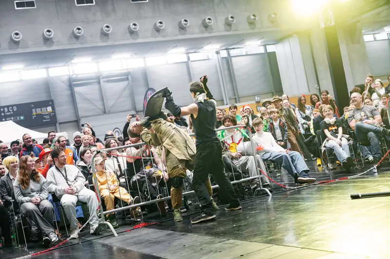 Wrestling Demonstration at Vienna ComicCon 2025 Schaukampf Event