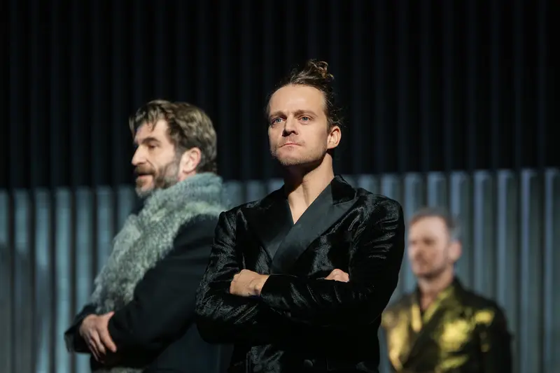 Rehearsal for Hamlet at Theater in der Josefstadt with Cast in Dramatic Pose