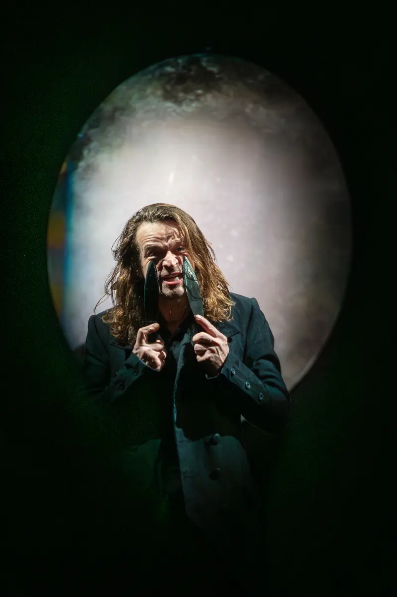 Hamlet's Claudius Performing Intense Dramatic Scene at Theater in der Josefstadt