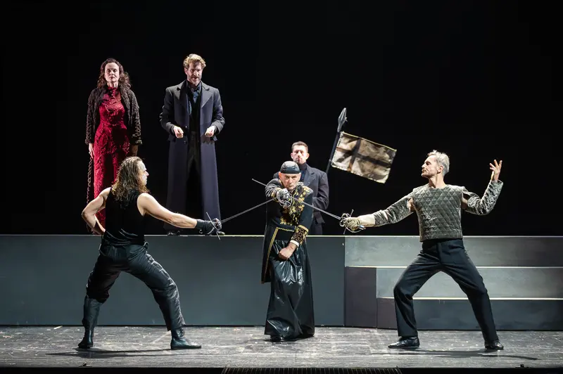 Hamlet Stage Combat Scene at Theater in der Josefstadt Rehearsal
