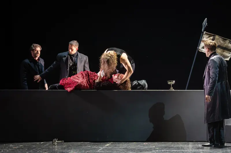Hamlet Rehearsal at Theater in der Josefstadt: Dramatic Stage Scene