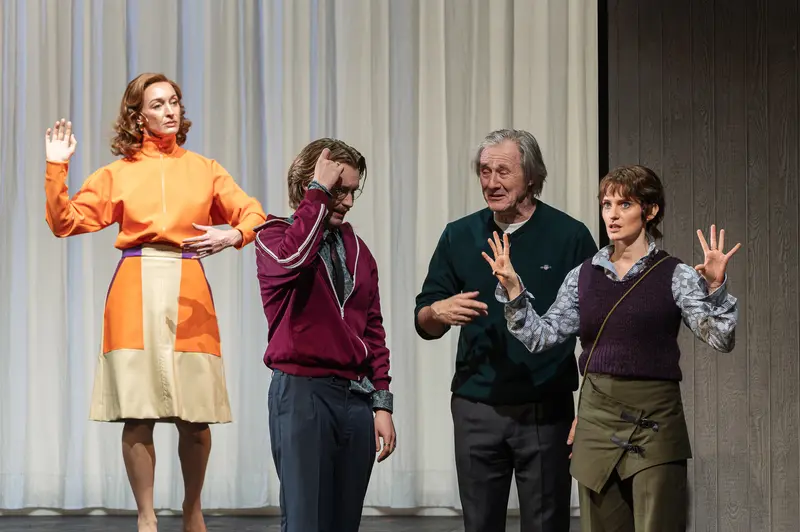 Four Actors Perform Scene from Sophia at Theater in der Josefstadt, Vienna