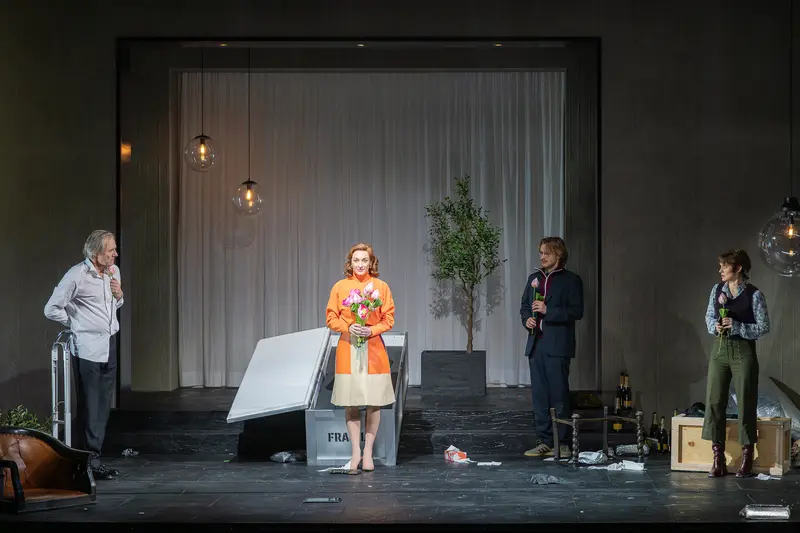 Four performers on stage at Kammerspiele der Josefstadt production of Sophia, Vienna