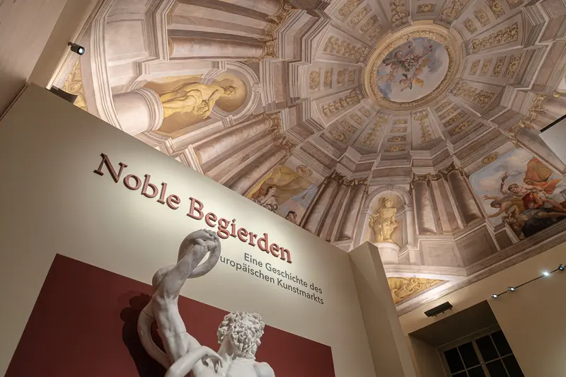 Noble Begehren Exhibition Display with Baroque Ceiling Fresco