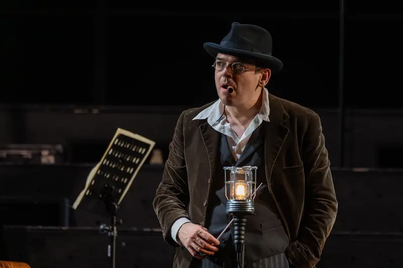 Actor in Brown Jacket at Zemlinsky Photo Rehearsal, Theater in der Josefstadt Vienna