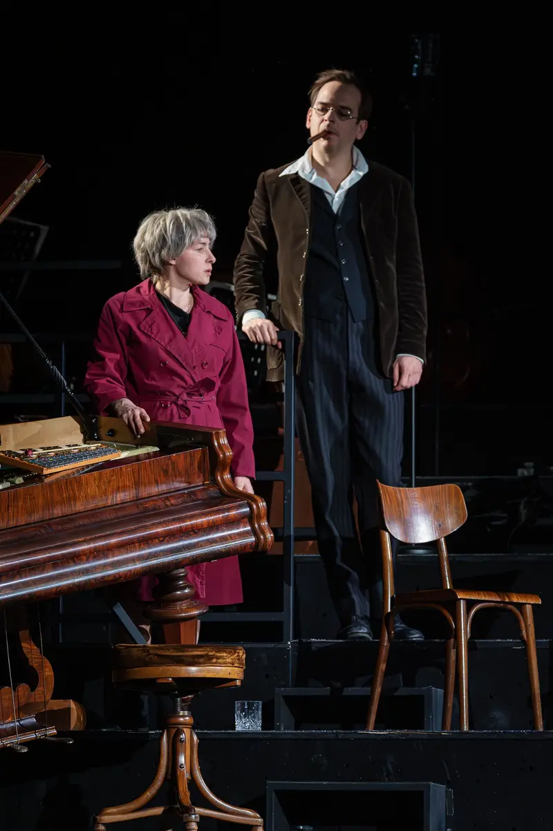 Susa Meyer and Günter Franzmeier in Photo Rehearsal of "Zemlinsky" at Theater in der Josefstadt