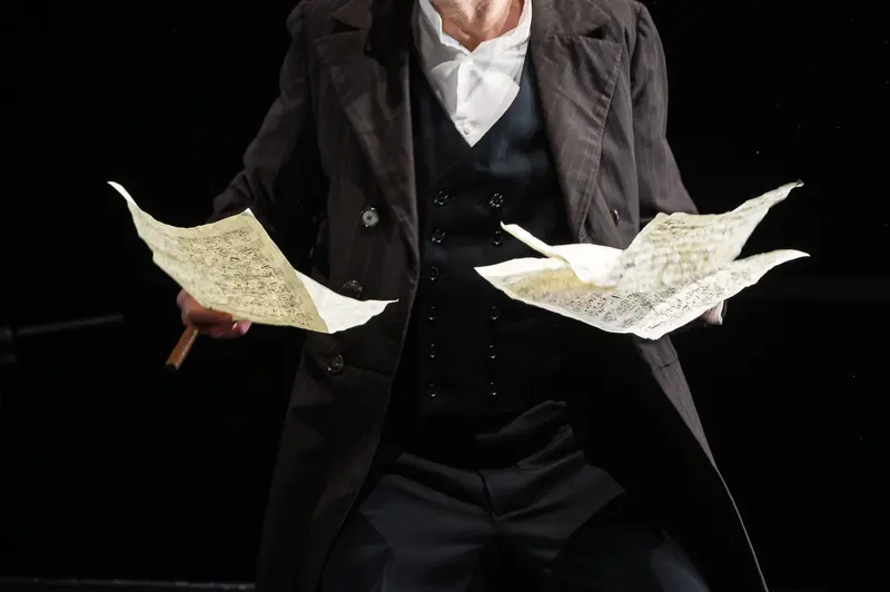 Actor Holding Scripts at Zemlinsky Photo Rehearsal, Theater in der Josefstadt Vienna