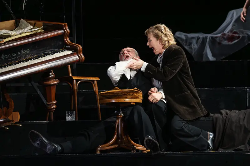 Susa Meyer and Günter Franzmeier in Photo Rehearsal of "Zemlinsky" at Theater in der Josefstadt