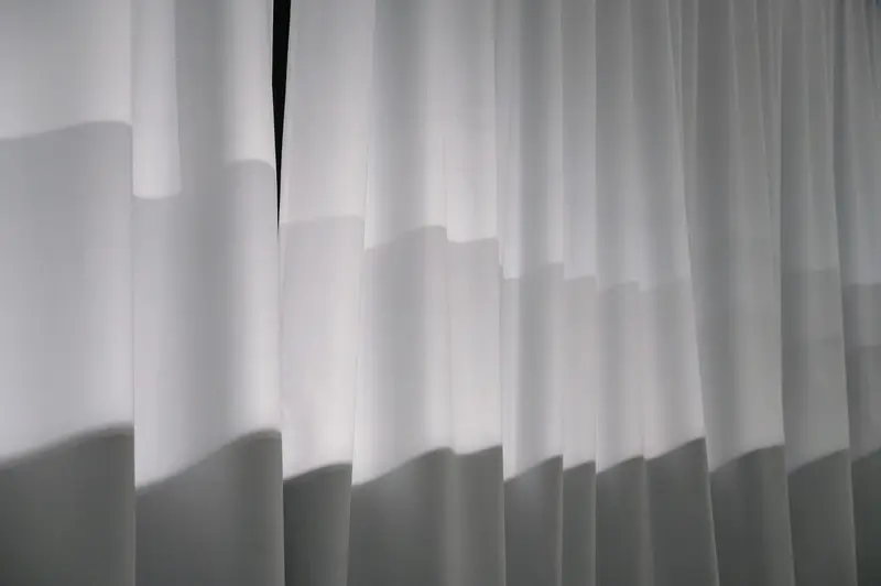 White Curtain Installation at Emma Hummerhielm Carlén Exhibition, STRABAG ART Site 2026