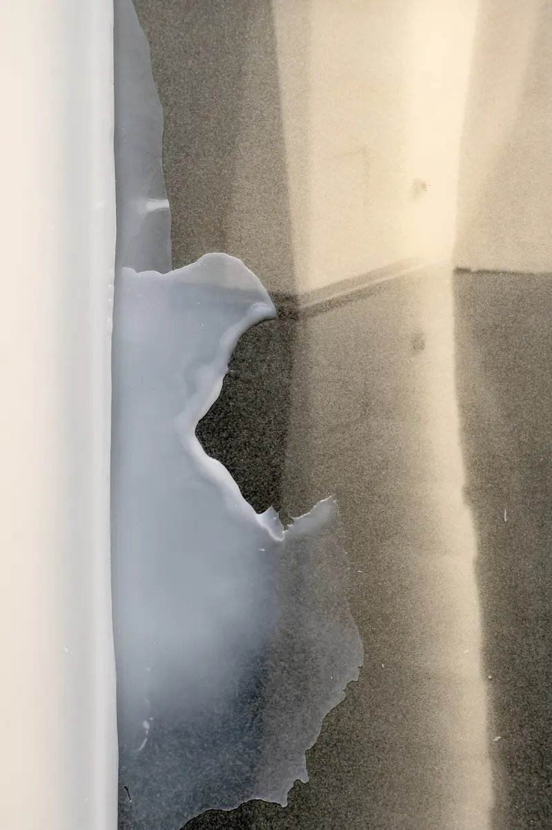 Close-up of Damaged Wall Surface at Emma Hummerhielm Carlén Exhibition
