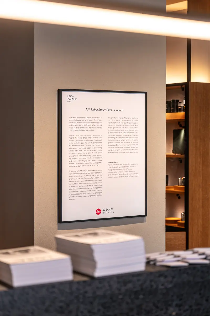 15th Street Photo Contest Exhibition Display at Leica Gallery Vienna
