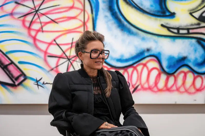Angela Stief at KAWS. Art & Comix Exhibition, Albertina Modern Vienna